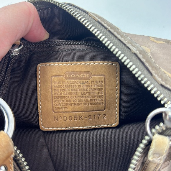 Coach Chelsea Y2K Monogram Fabric &Leather Shoulder Bag - Picture 12 of 13